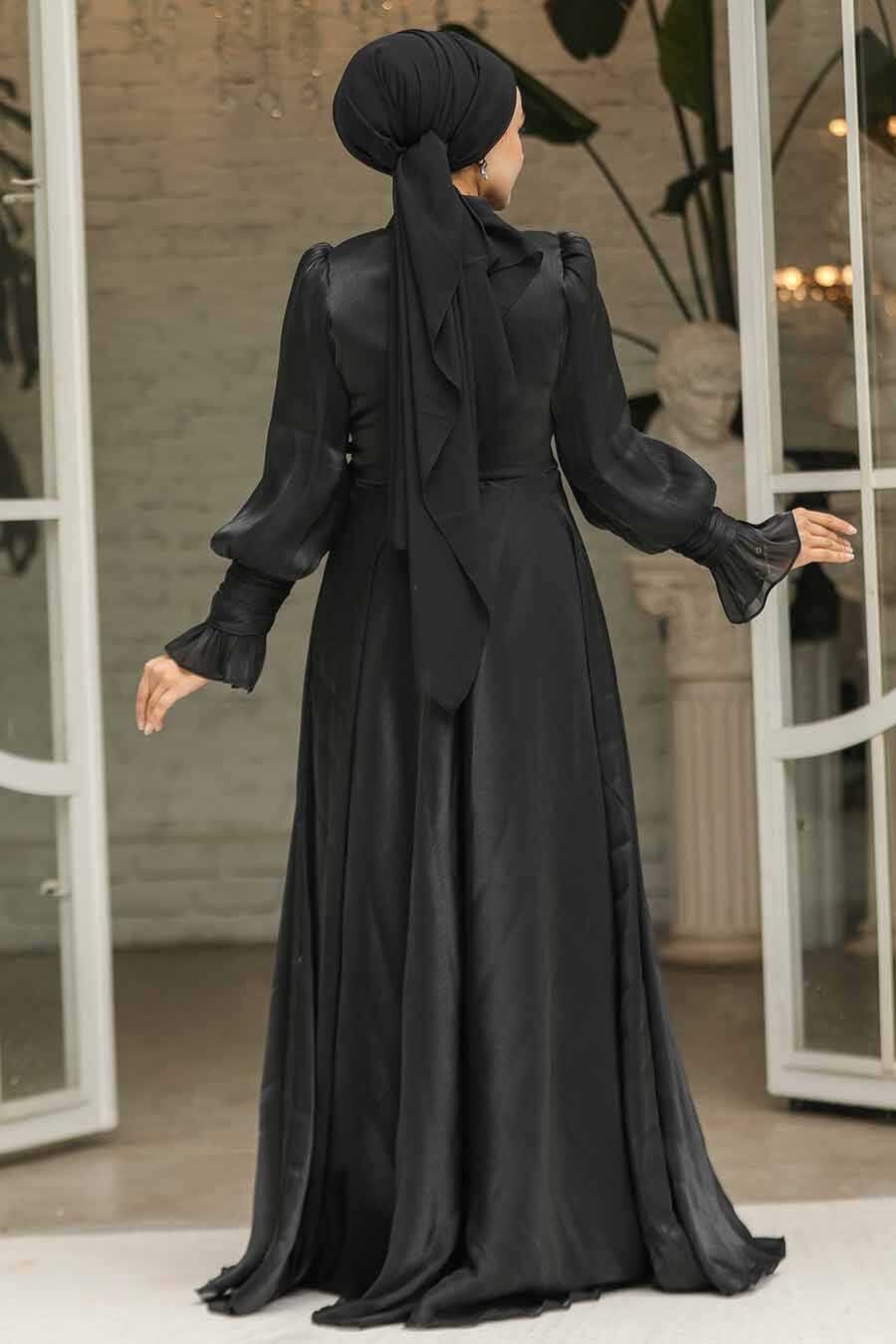 Modest Black Evening Dress