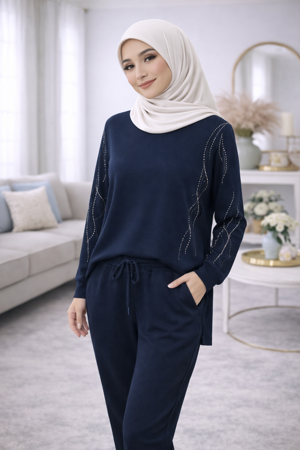 Women’s Premium Embroidered Lounge Set