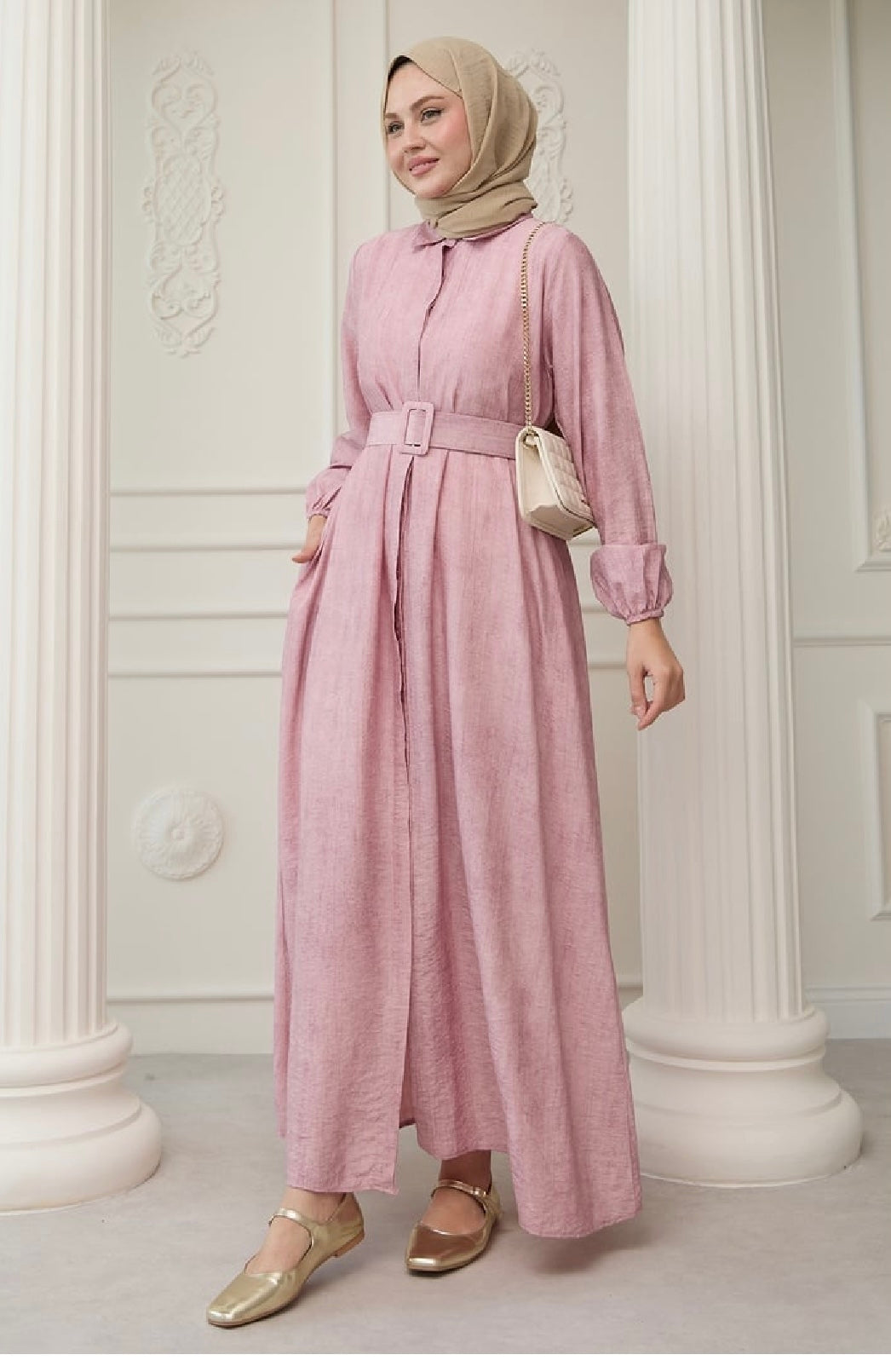 Belted Maxi Dress