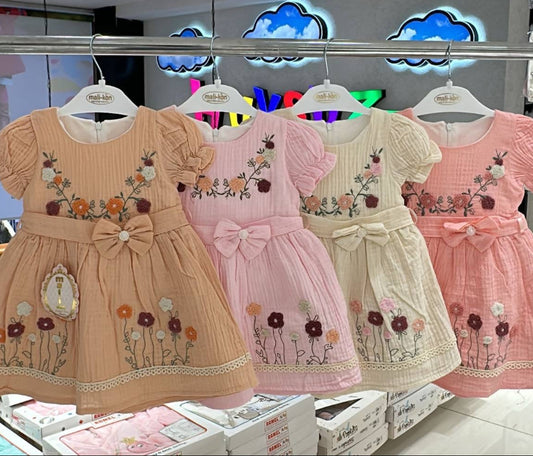 Girls Embroidered Floral Dress (2-4 Years)