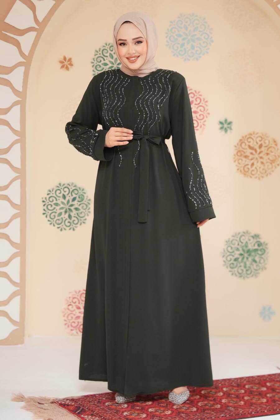 Khaki Abaya