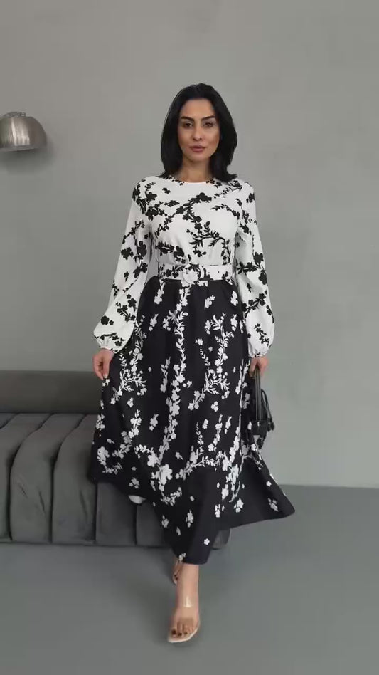 Midnight Blossom Maxi Dress